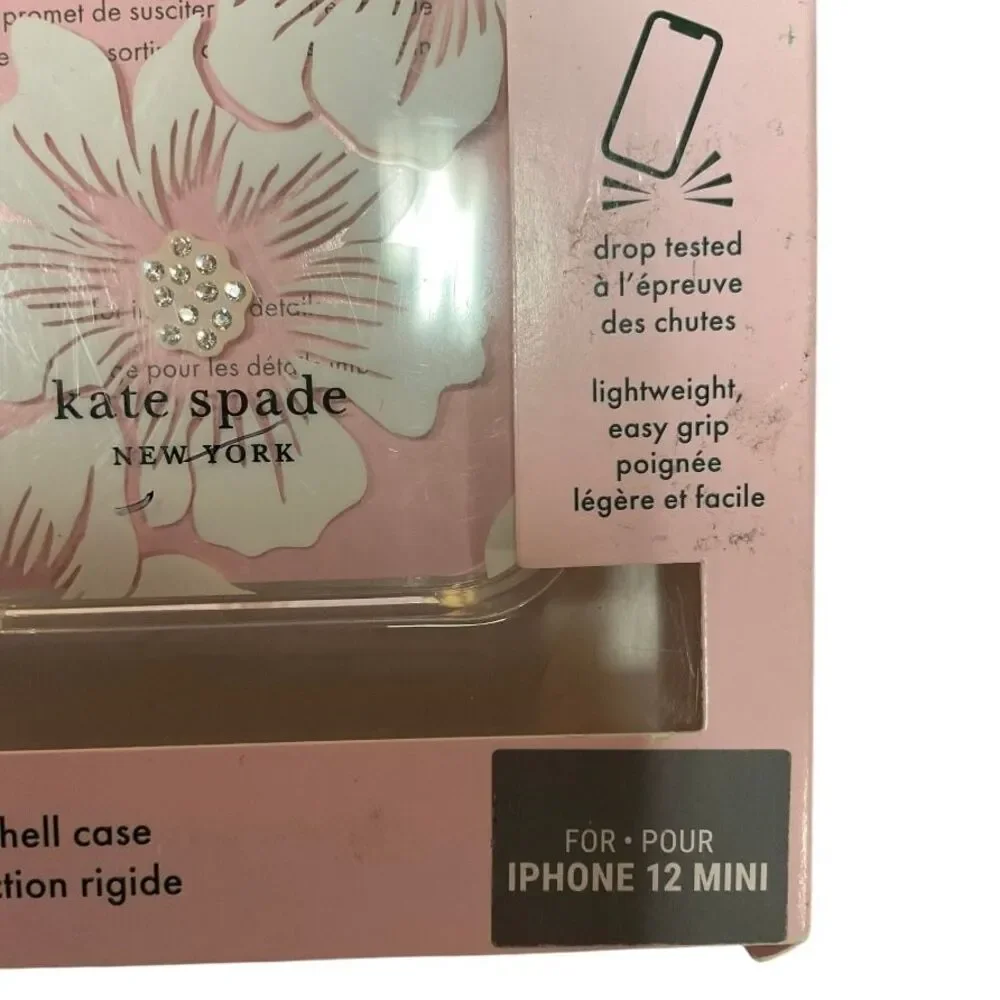 Kate Spade Floral Crystal Phone Case Protective Hardshell iPhone 12 Mini &‎ 5.4